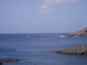 Timshel alone in the anchorage